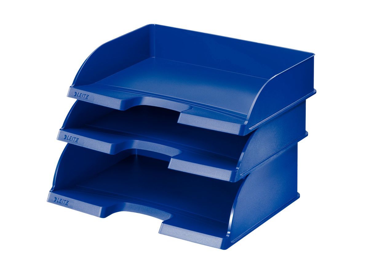 LEITZ Briefkorb Plus quer 52180035 blau (4002432389063)