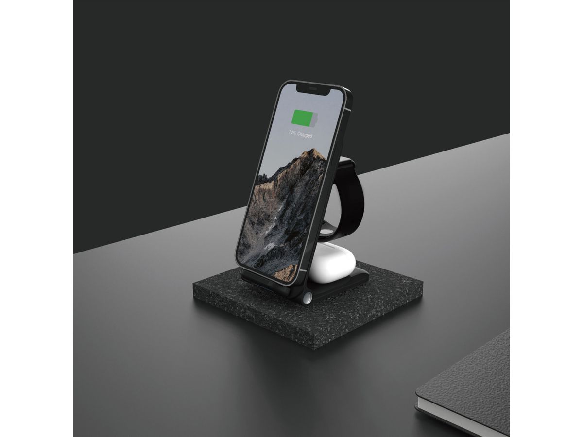 VINNIC 3-in-1 Trivor Wirel.Charger VP-PD-31WCFBK iPh.AirPods&Apple Watch Bl. (4898338014945)