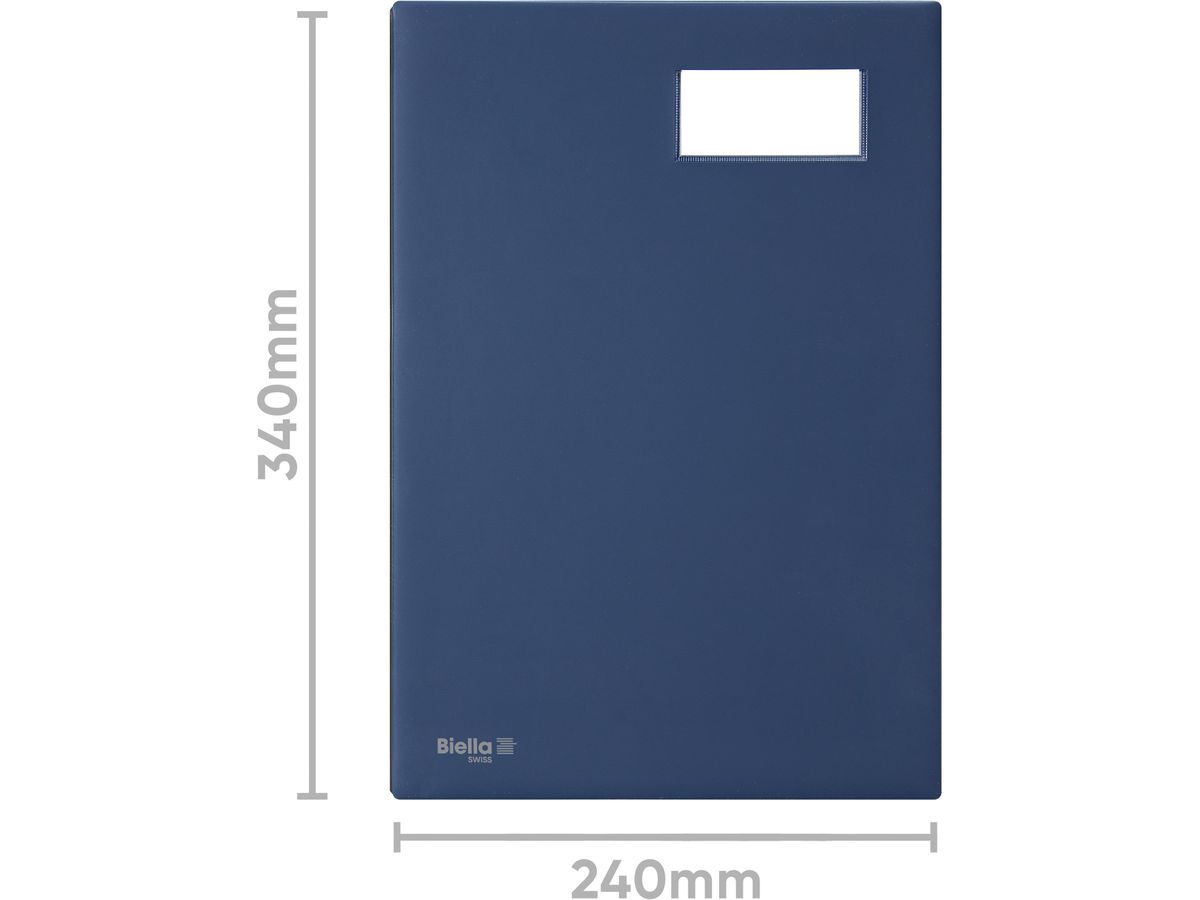 BIELLA Unterschriftenmappe A4 34342007U dunkelblau 20-teilig (7611365287123)