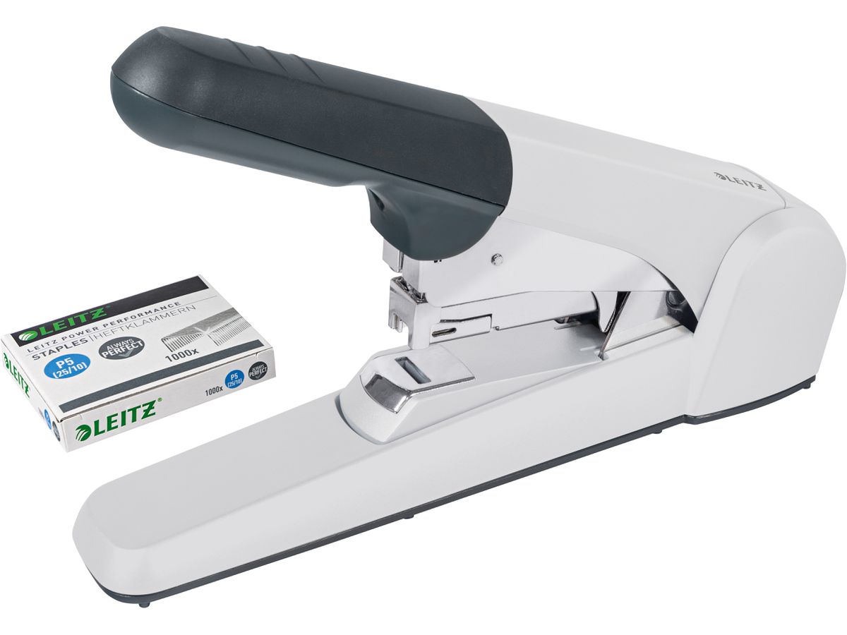 LEITZ Cucitrice Flat 5552 55520084 grigio chiaro 2-60 fogli (4002432363995)