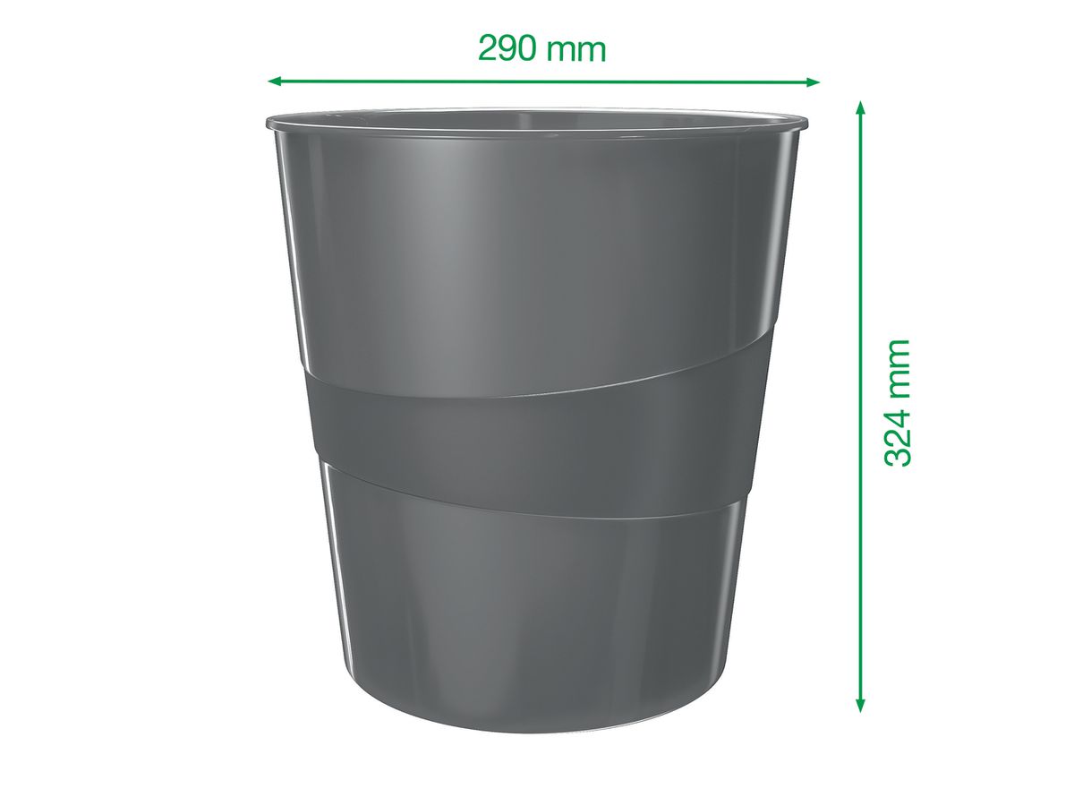 LEITZ Paperkorb WOW 15 Liter 5278-10-26 rot (4002432135219)