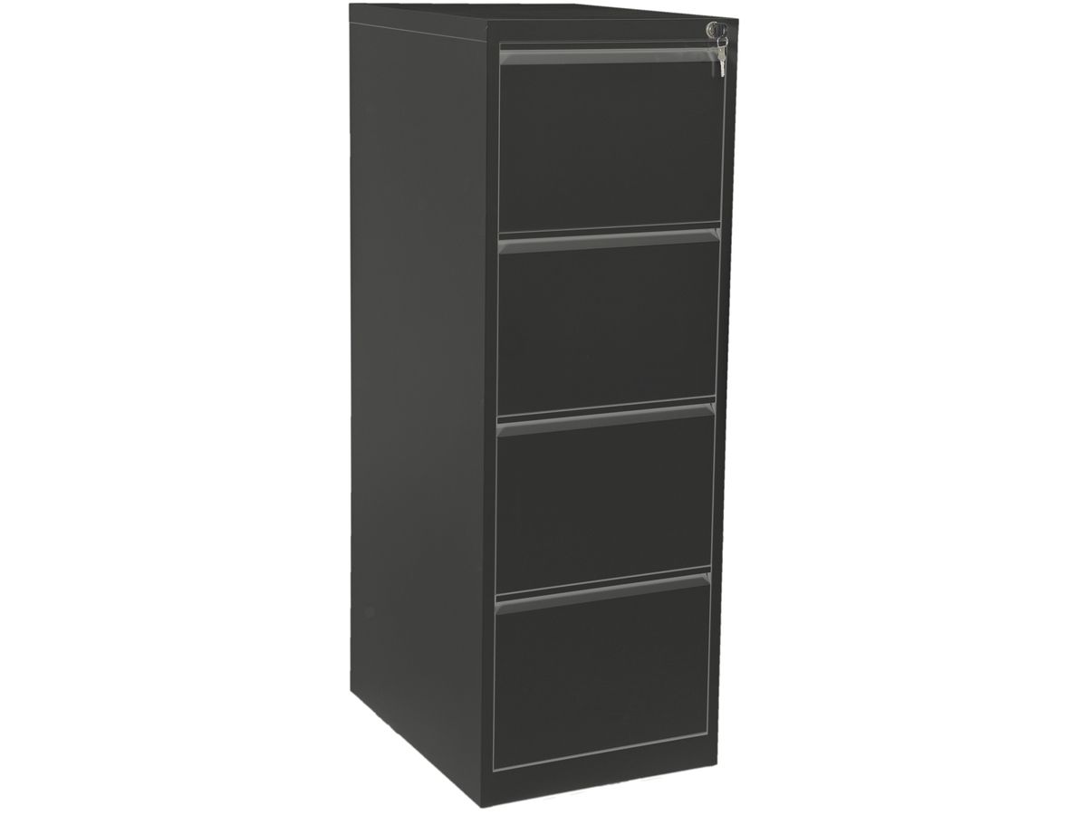 EDGY HR-Schrank 3404/9005 4 Schubladen schmal, schwarz (7630006743019)