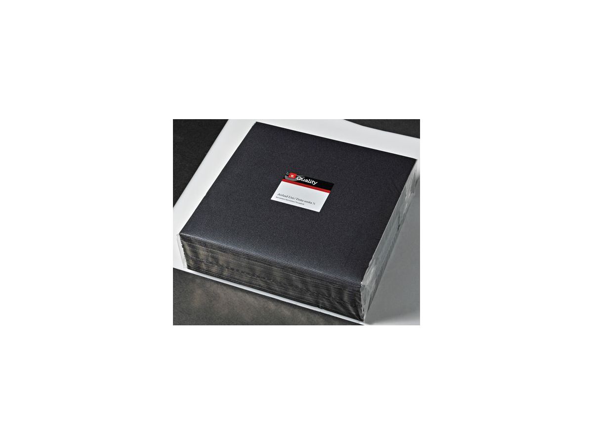 QUALITY Servietten Airlaid 40x40cm 991970 schwarz 50 Stück (7610034543584)