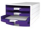 HAN Schubladenbox IMPULS A4/C4 14.75 lila 4 Schubladen (4012473101890)