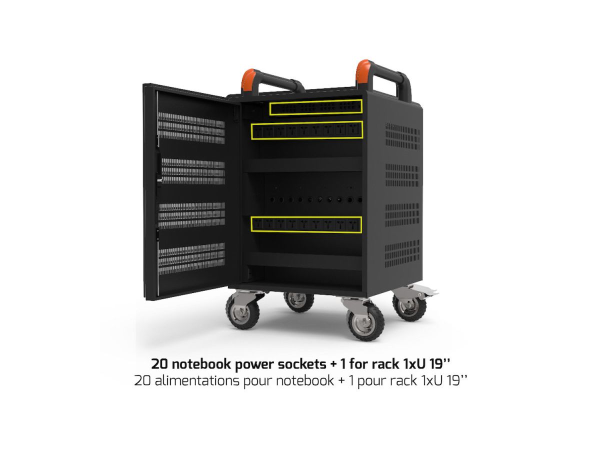 PORT naotic Charging Cabinet 901974 30 Notebooks+Rack 1XU 19Zoll (3567049019747)