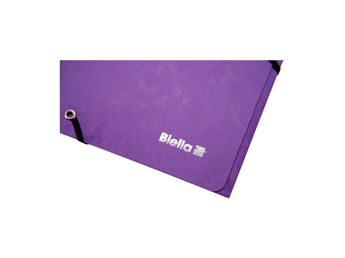 BIELLA Gummibandmappe A4 17840142U violett, 355gm2 200 Bl. (7611365426171)