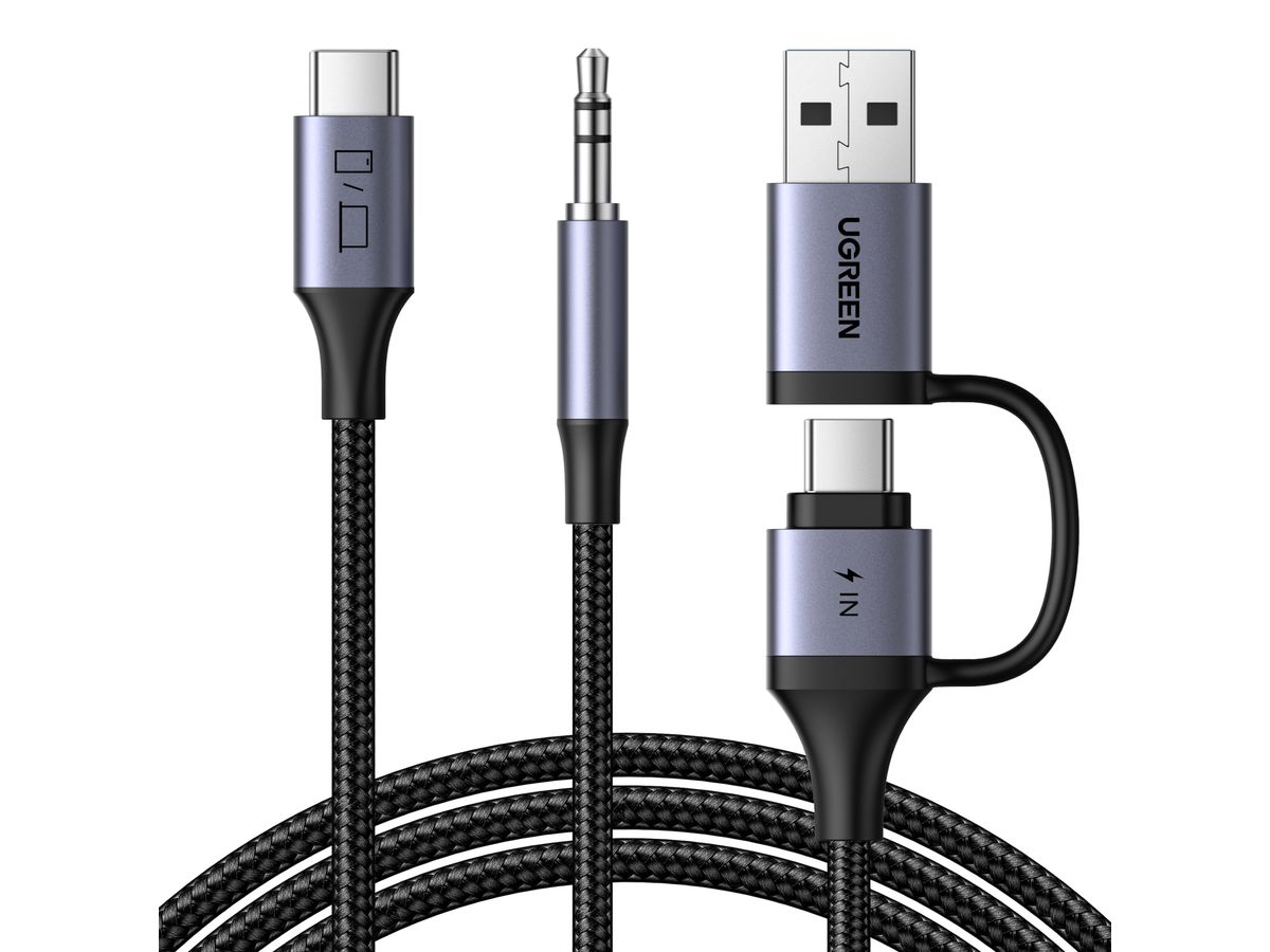 UGREEN Audio Adapter 2-in-1 45009 2xUSB-C, USB-A, 3.5mm (6941876240098)