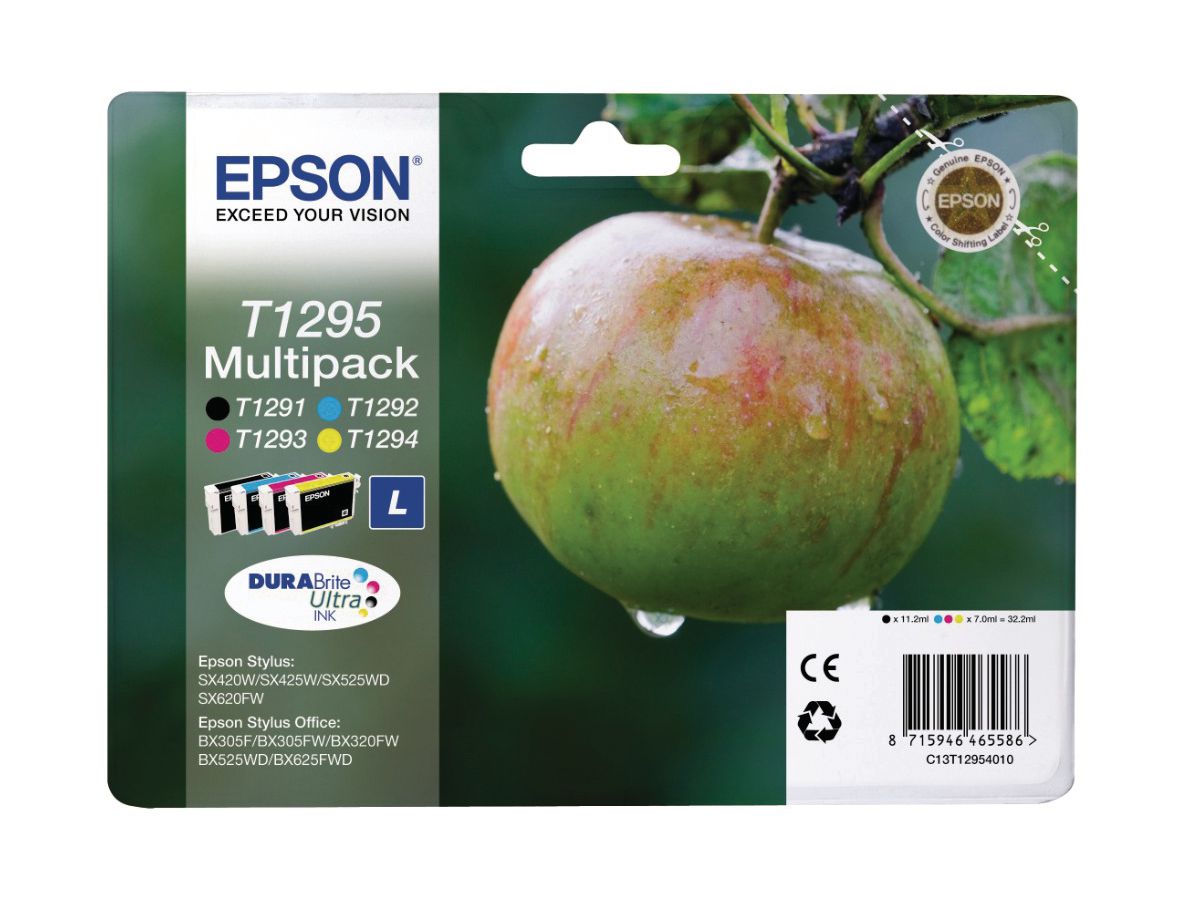 EPSON Multipack Tinte CMYBK T129540 Stylus SX420W 11.2/7.0ml (8715946624761)