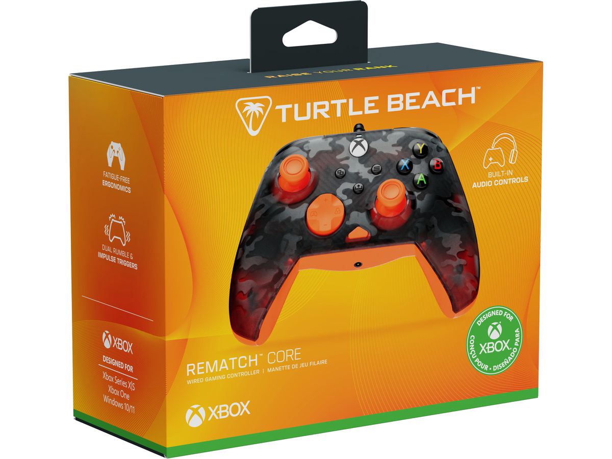 TURTLE BEACH Rematch Core Wired Ctrl. TBC-2001-95 XB, Ghost Camo Black,Orange (0840454400038)