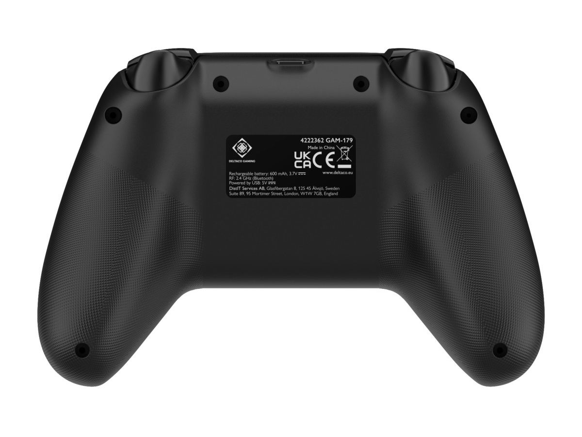 DELTACO GAMING Wireless Controller GAM-179 for Switch, PC,Mobile,Black (7333048066886)