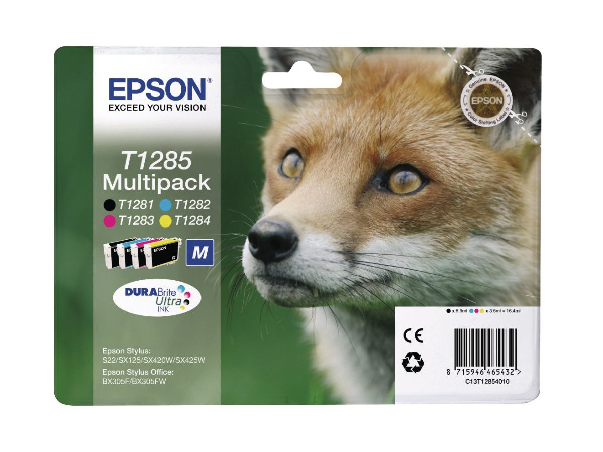 EPSON Multipack Inchiostro CMYBK T128540 Stylus S22 5.9/3.5ml (8715946624662)