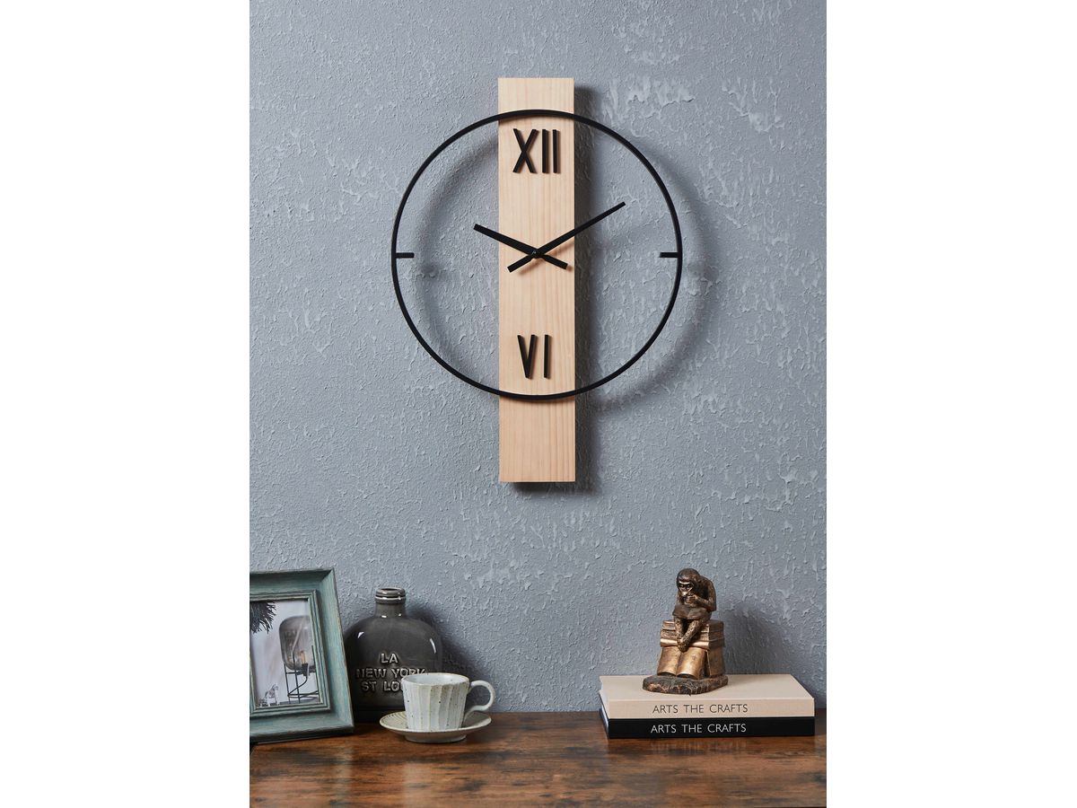 EGLO Wanduhr Yamatsuri 40x56cm 425512 braun/schwarz (9008606267484)