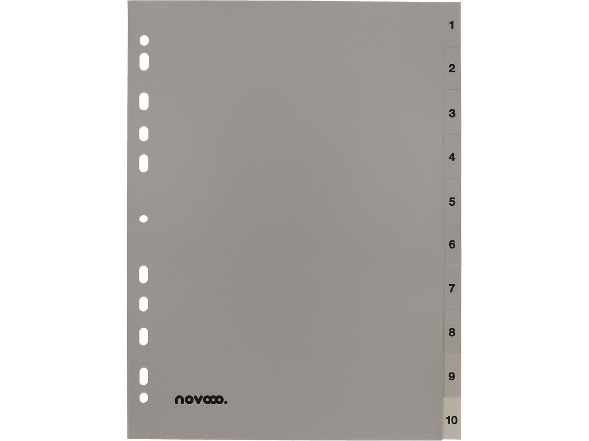 NOVOOO Register PP A4 40935 grau 1-10 (9010729031859)