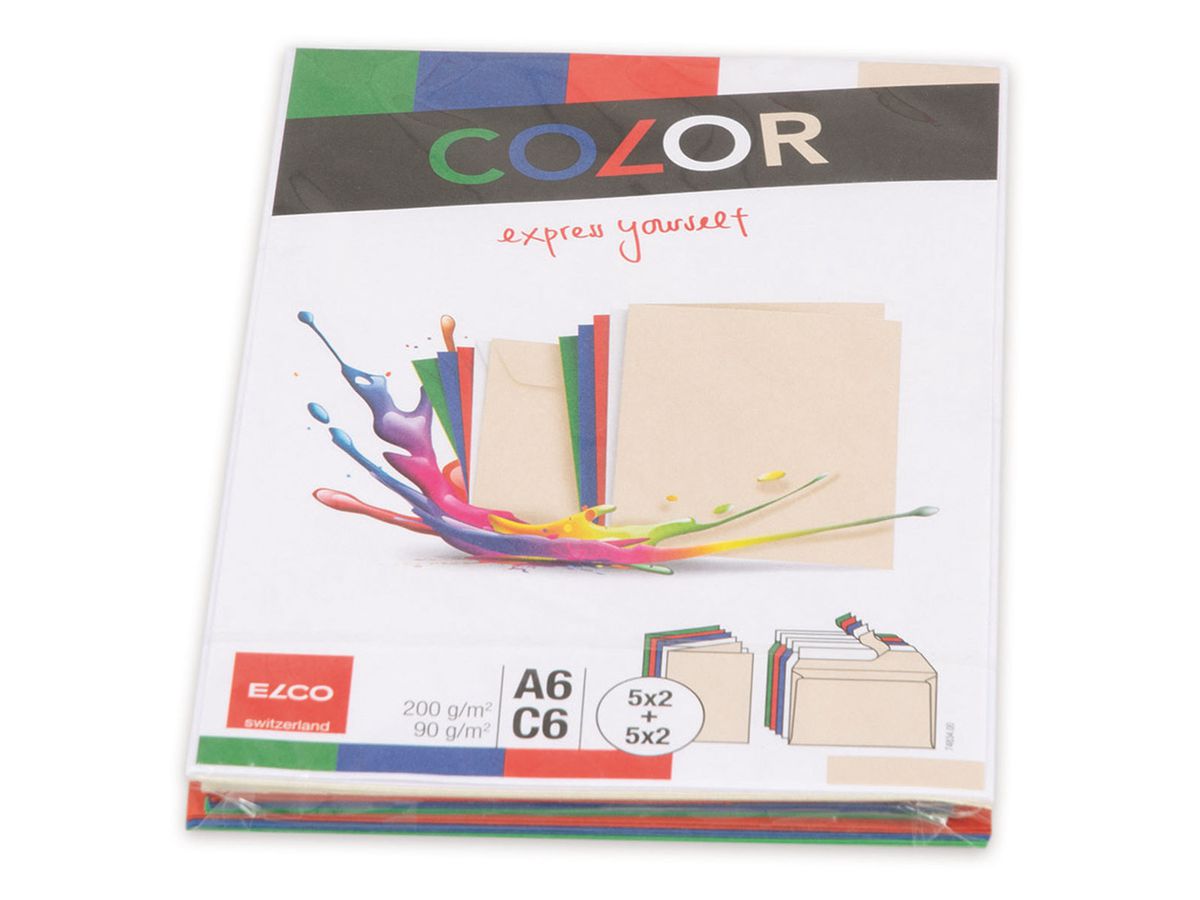 ELCO Couverts/Karten COLOR C6/A6 74834.00 ass. 2x10 Stück (7611722104483)