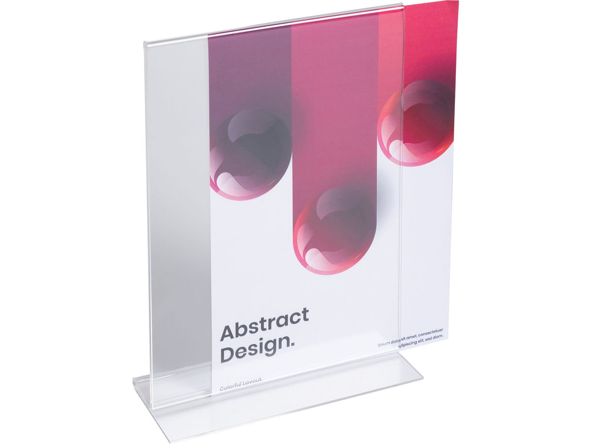 EXACOMPTA Tischaufsteller A4 84158D transparent, T-Form hoch (9002493109285)