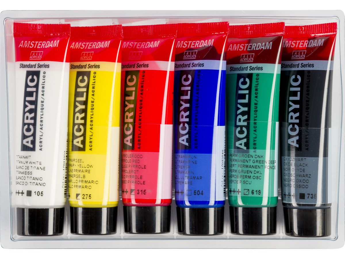 AMSTERDAM Standard Series Acryl Set 17820406 6x20ml (8712079329310)