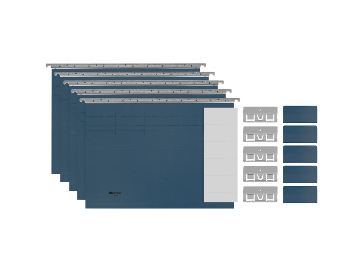 BIELLA Hängemappen-Set A4 27145505U blau 32x25cm 5 Stück (7611365250295)