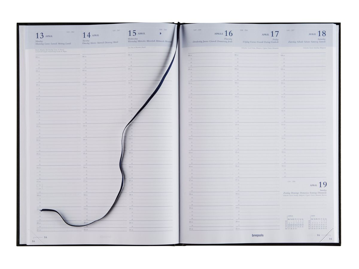 BREPOLS Agenda Omega Lima Kul. 2026 0.030.1256 1S/2P bordeaux 21x29cm (5412303004947)