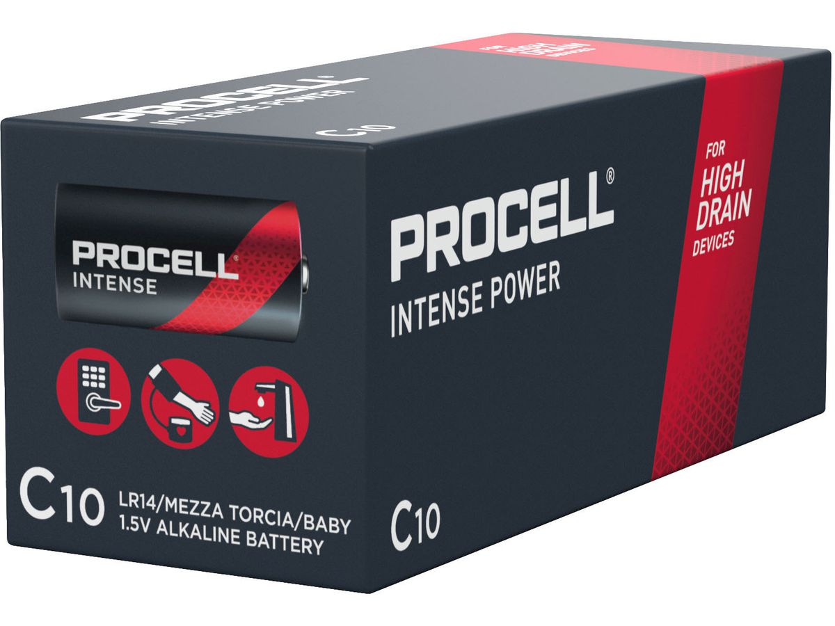 DURACELL Batterie PROCELL 8100mAh PC1400 C, LR14, 1.5V 10 Stück (5000394136977)
