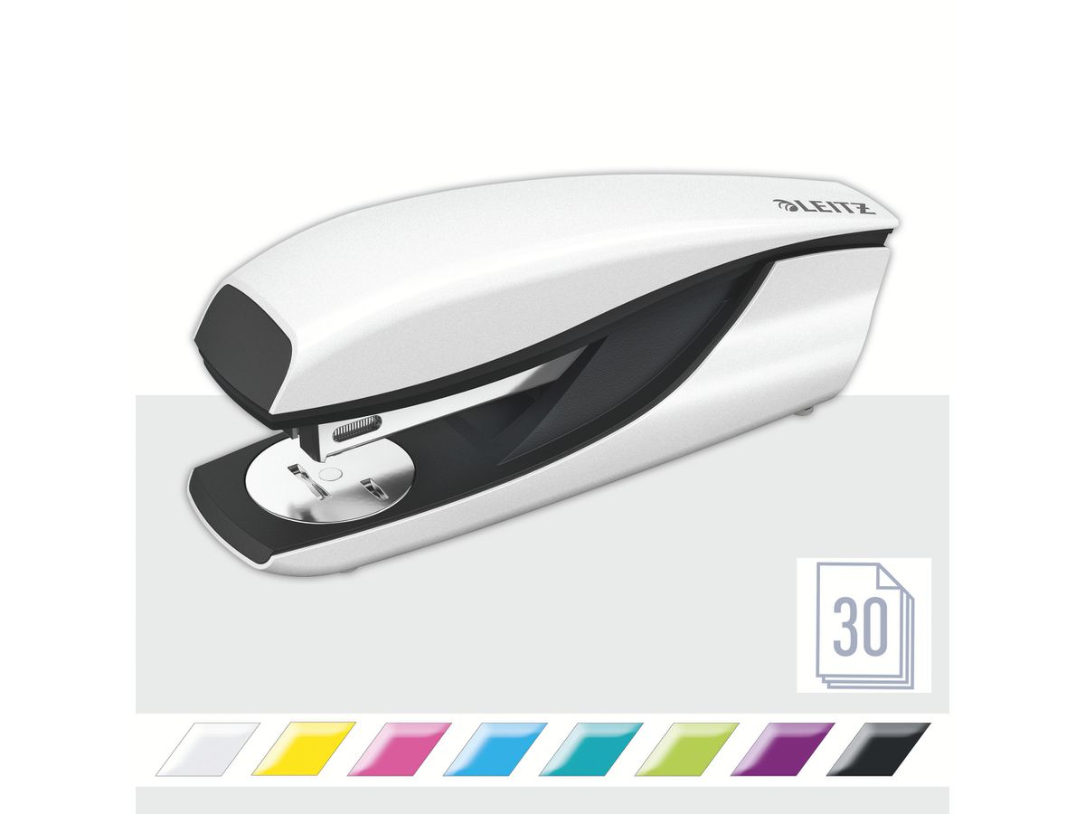 LEITZ Locher/Hefter WOW 5095 5095-10-01 weiss, Bundle 30 Blatt (4002432396276)