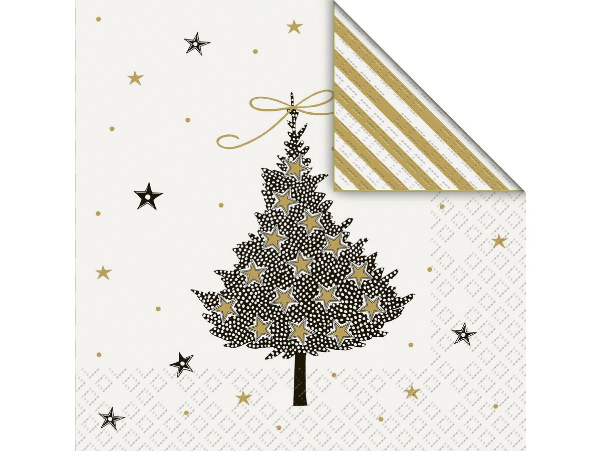 STEWO Salviete Natala 33x33cm 2572550870 nero, FSC Mix 20pz. (7630050851661)