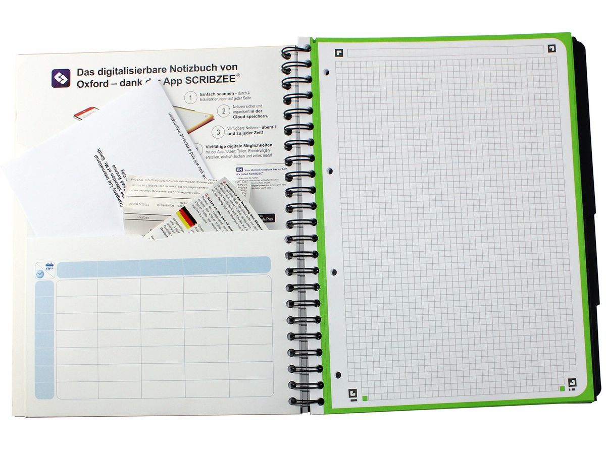 OXFORD European Book, Whiteboard A4+ 400132983 rigato, marrone 120 fogli (8412771031879)