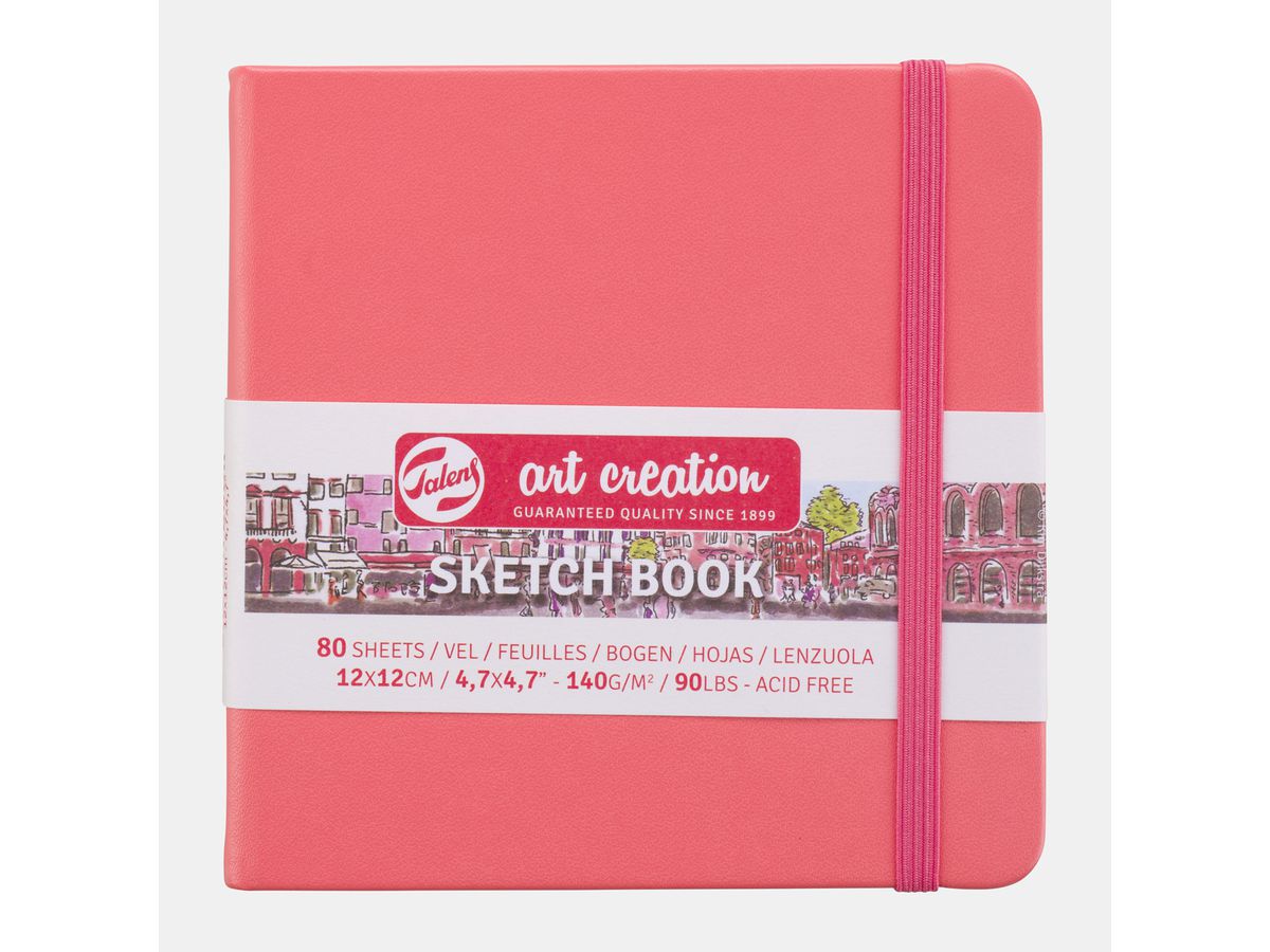 TALENS Sketchbook 12x12cm 9314314M korallenrot 80 fogli (8712079455828)