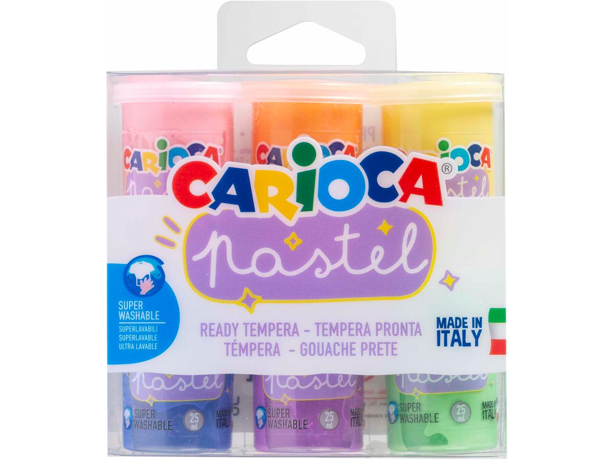 CARIOCA Tempera Pastell 6x25ml 43185 (8003511431853)