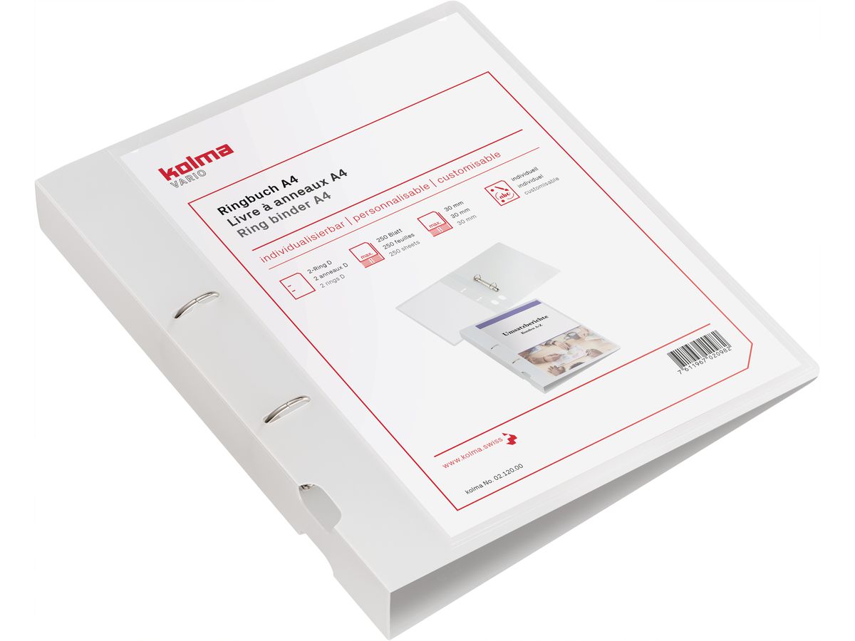 KOLMA Libro a fogli Vario KF A4 02.120.00 trasparente 2 ann. 3.8cm (7611967020982)