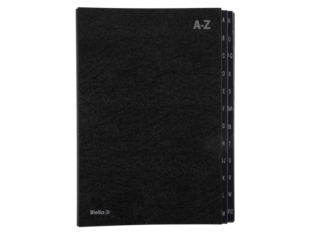 BIELLA Classeur à compartiments A4 32342400U noir, A-Z (7611365342303)