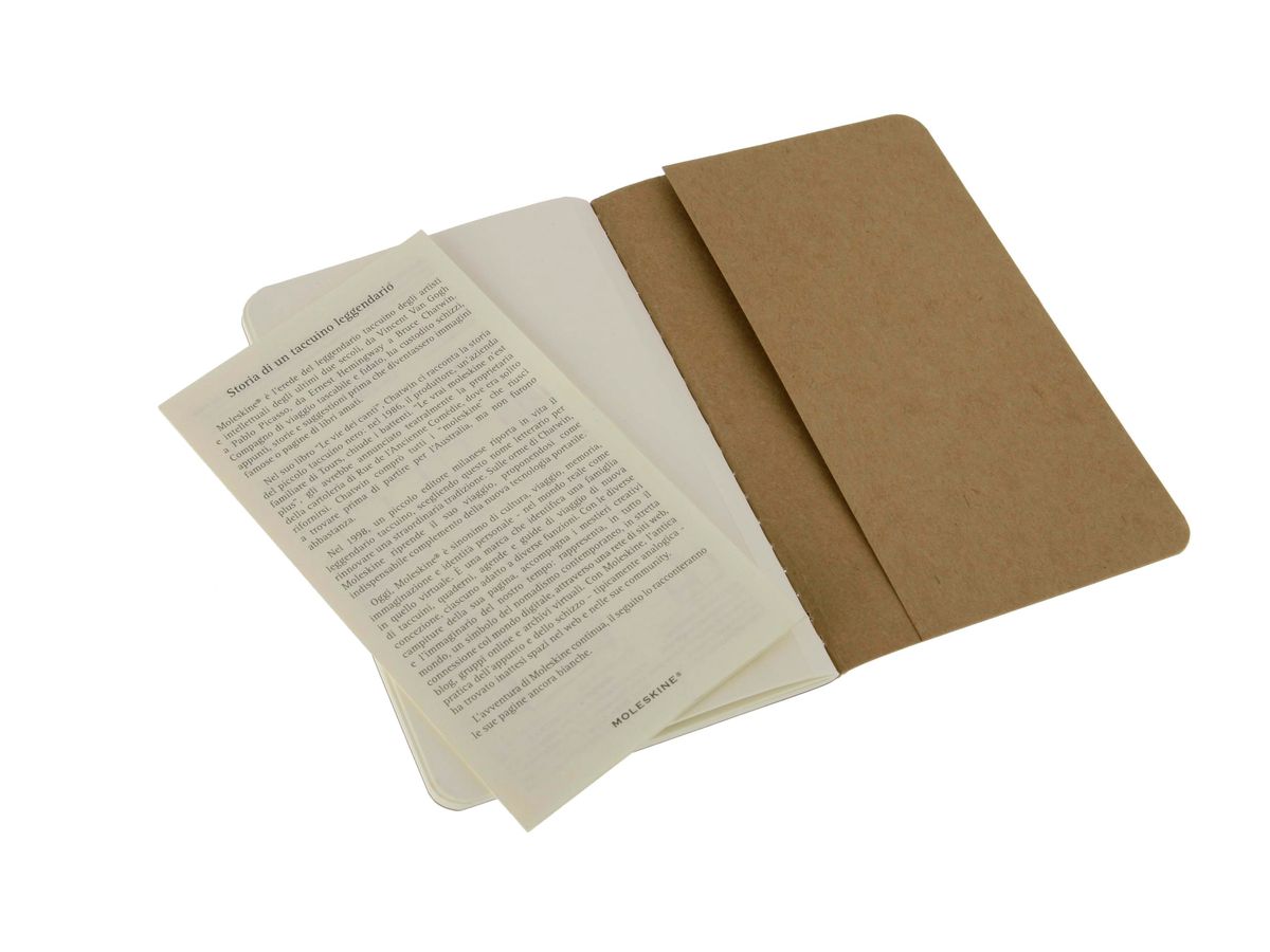 MOLESKINE Notizheft Cahier A6 704949 blanko, natur 3 Stück (9788883704949)