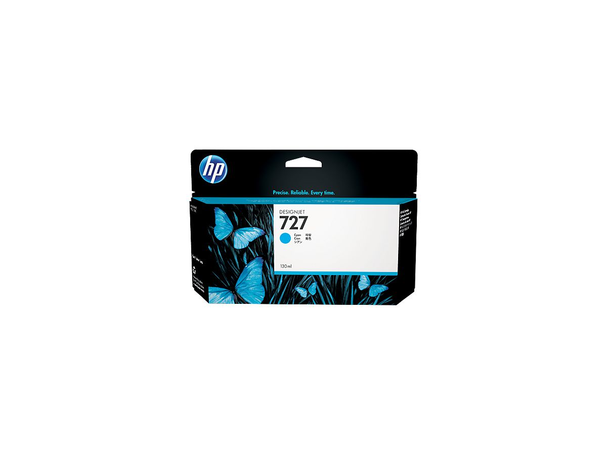 HP Cartouche d'encre 727 cyan B3P19A DesignJet T920/T1500 130ml (0887111963741)