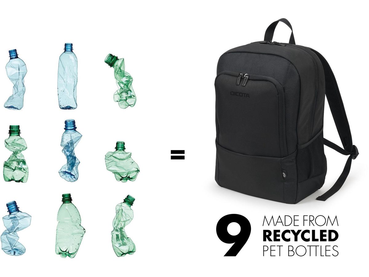 DICOTA Eco Backpack BASE black D30914-RPET for Unviversal 13-14.1 (7640186418966)