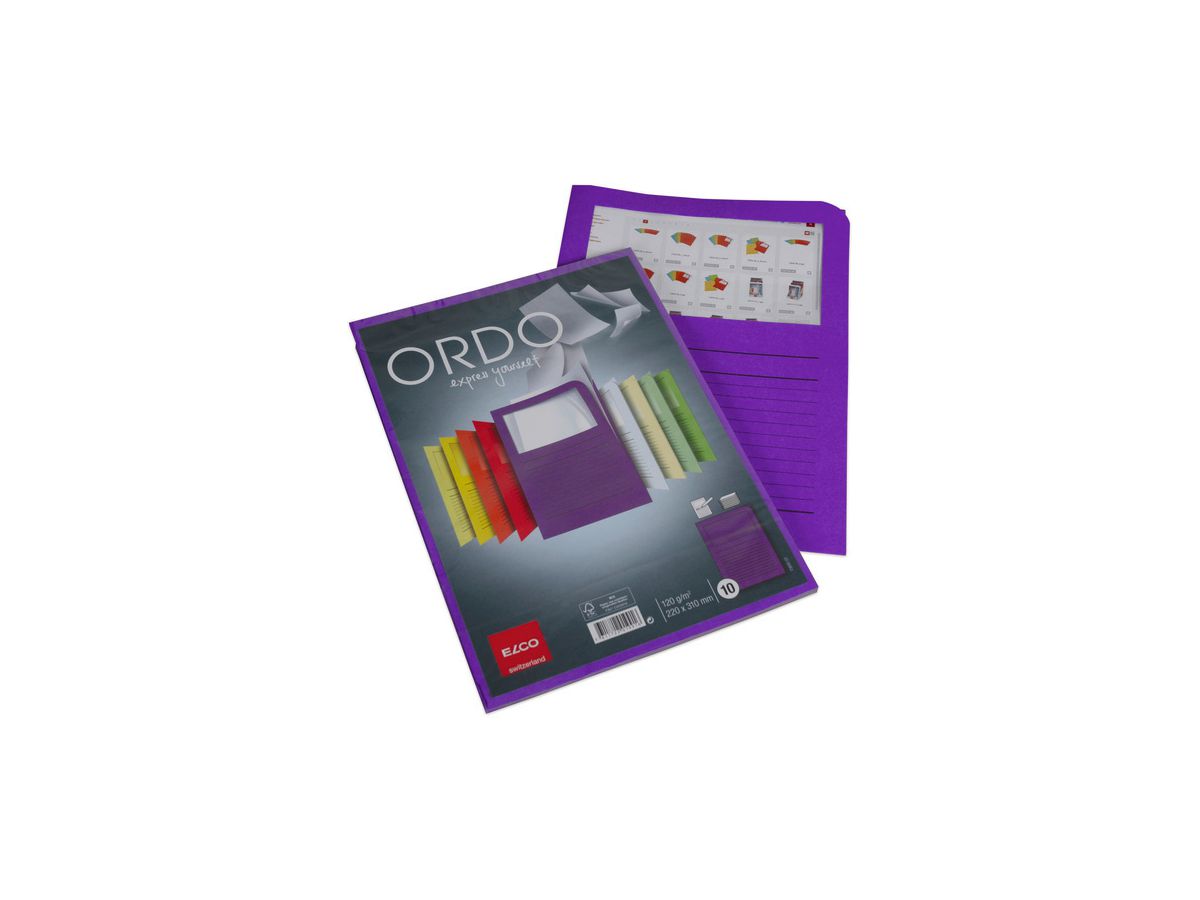 ELCO Organisationsmappe Ordo A4 73695.53 classico, violette 10 Stück (7611722019916)