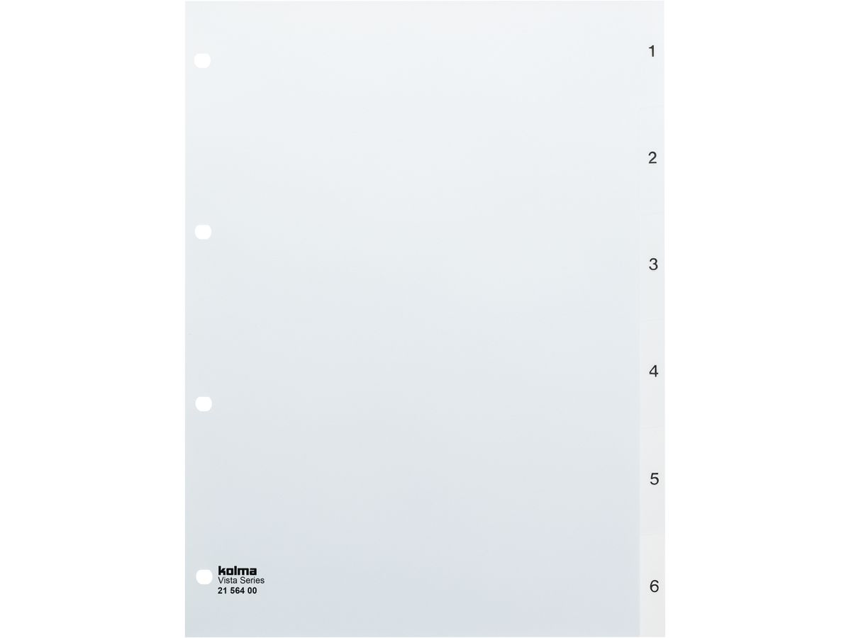 KOLMA Registro Vista A4 21.564.00 trasparente 1-6 (7611967210246)