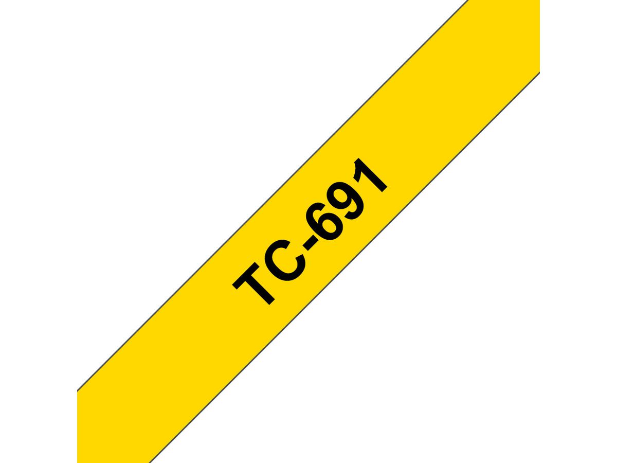 PTOUCH Ruban, laminé noir/jaune TC-691 PT-3000 9 mm (4977766050753)