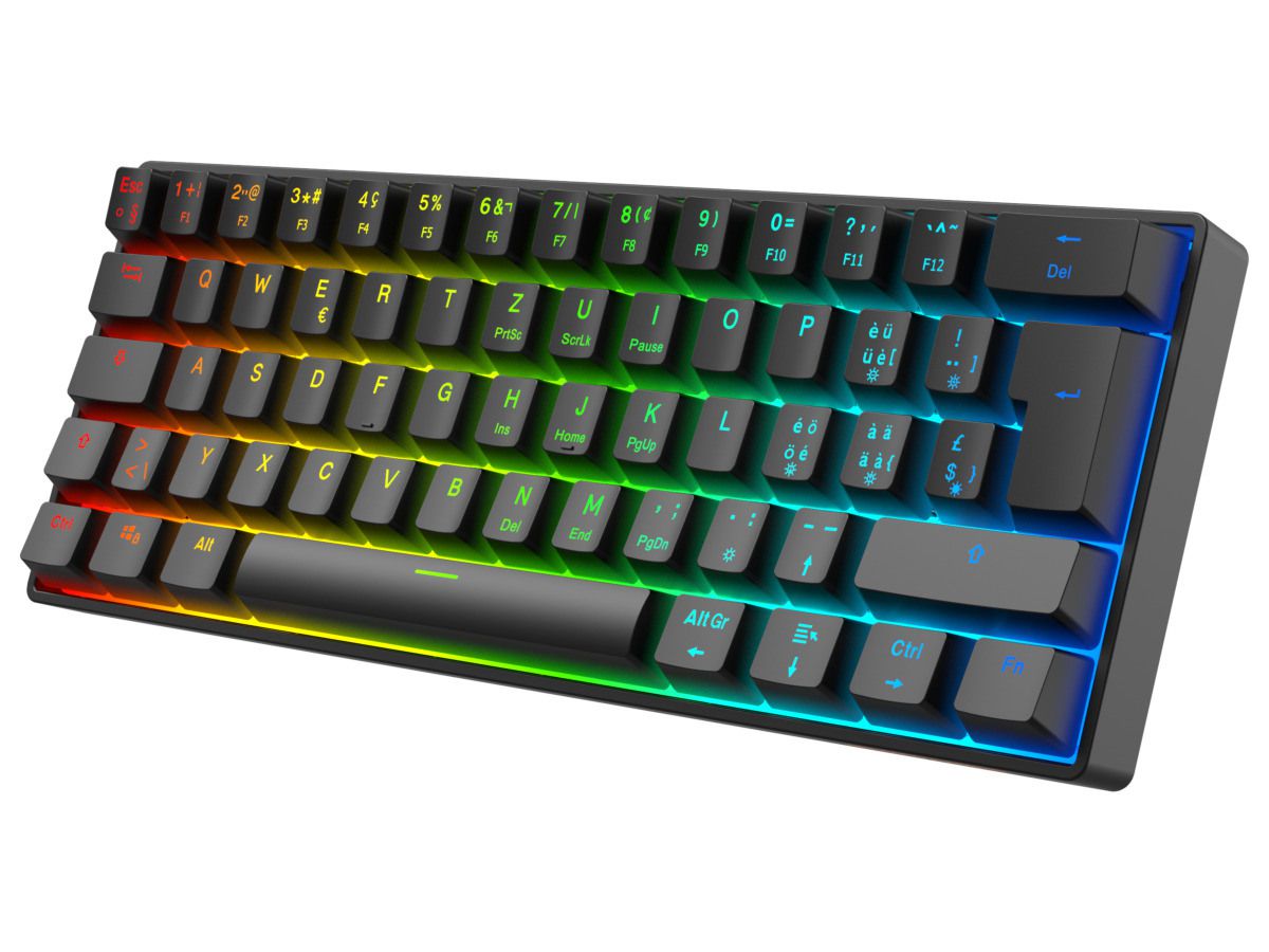 DELTACO Mechanical Keyboard DK470 GAM-175-CH Hot-Swap,KTT Switches,Black (5706470154797)