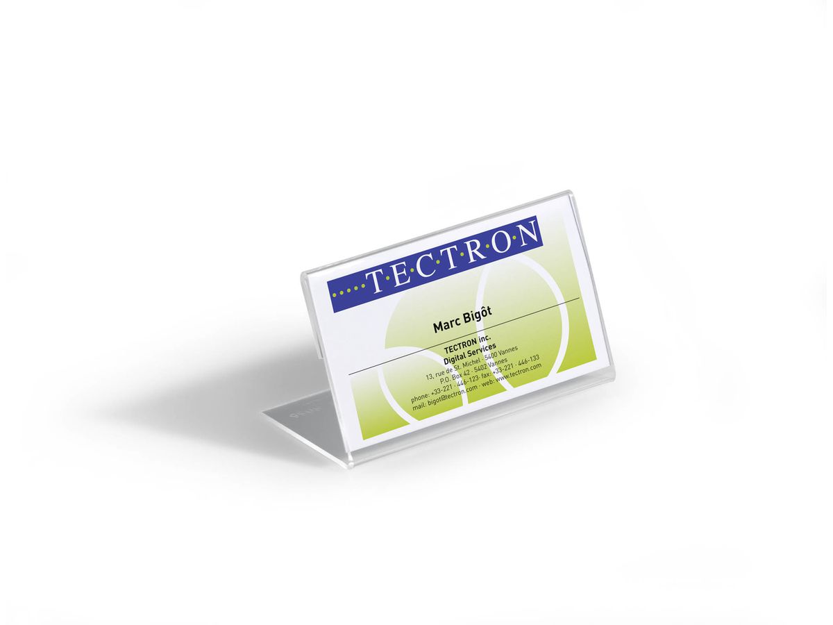 DURABLE Tischnamensschild L 100x52mm 805519 10 Stück (4005546805511)