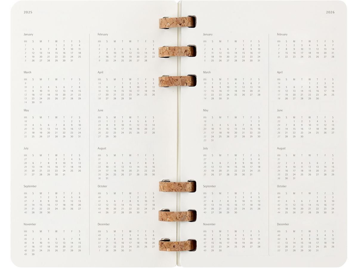 MOLESKINE Studienplaner Spiral 25/26 DSSPB12AMWH3Y26 12M schwarz SC 15x21cm (8056999276492)