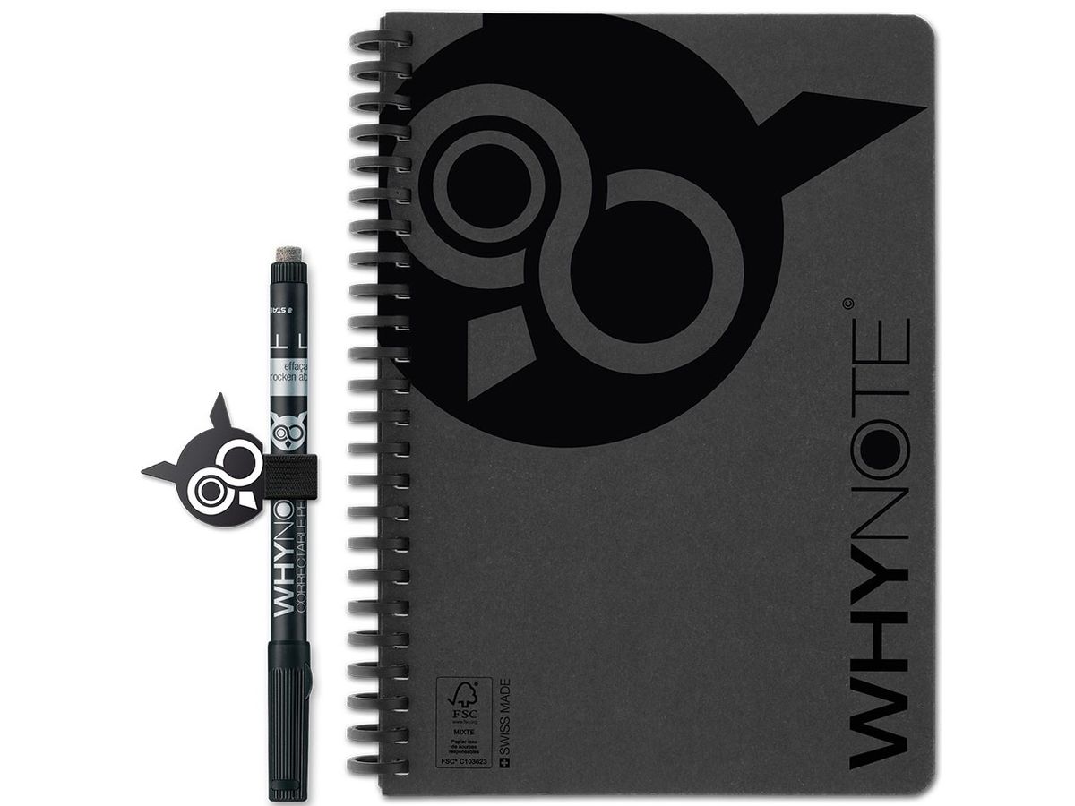 WHYNOTE Notizbuch A5 WNBOK001 starter-kit, schwarz (7640153935748)