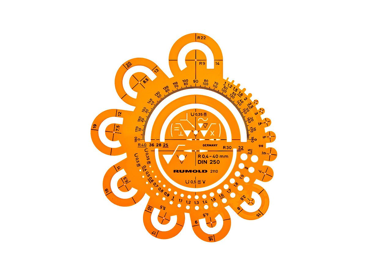 RUMOLD Arrotondamento Stencil 2110 160mm, DIN 250 (4012108011808)