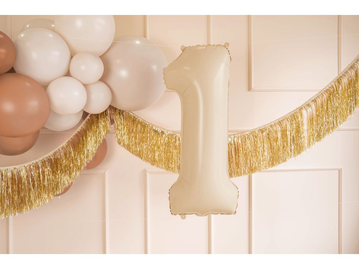 PARTYDECO Palloncino in foil no. 1 72cm FB230P-1-013 beige (5904555034983)
