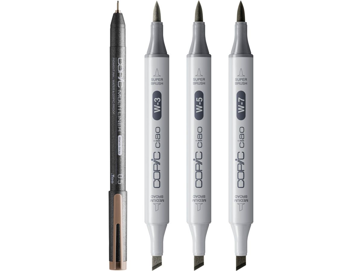COPIC Marker Ciao Shade Set 22075420 Dark Warm Gray 4 pièces (4013695268019)