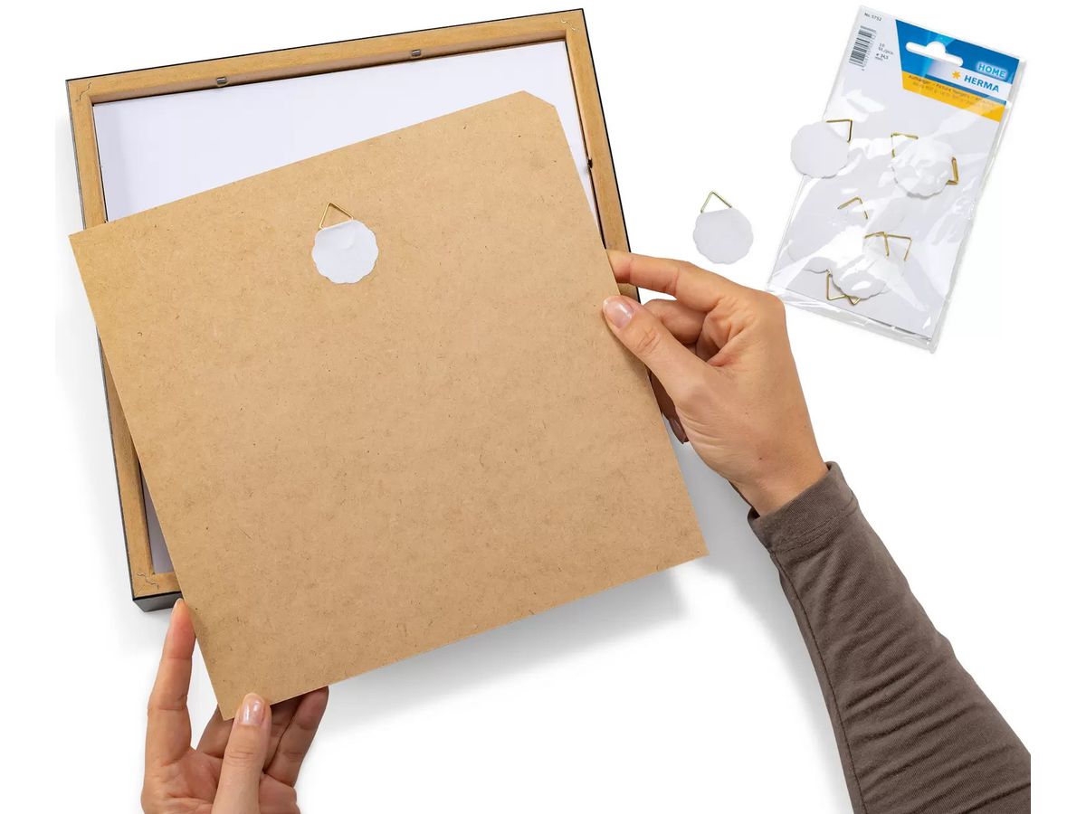 HERMA Bildaufhänger 34.5mm 5752 Messing 10 Stück (4008705057523)