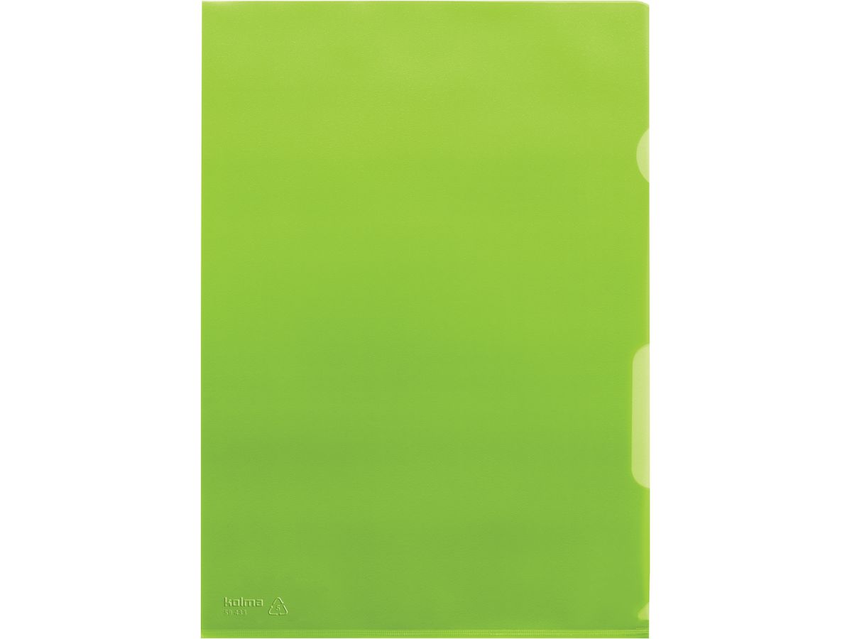 KOLMA Sichtmappen Superstrong A4 59.434.22 kiwi 100 Stück (7611967596074)