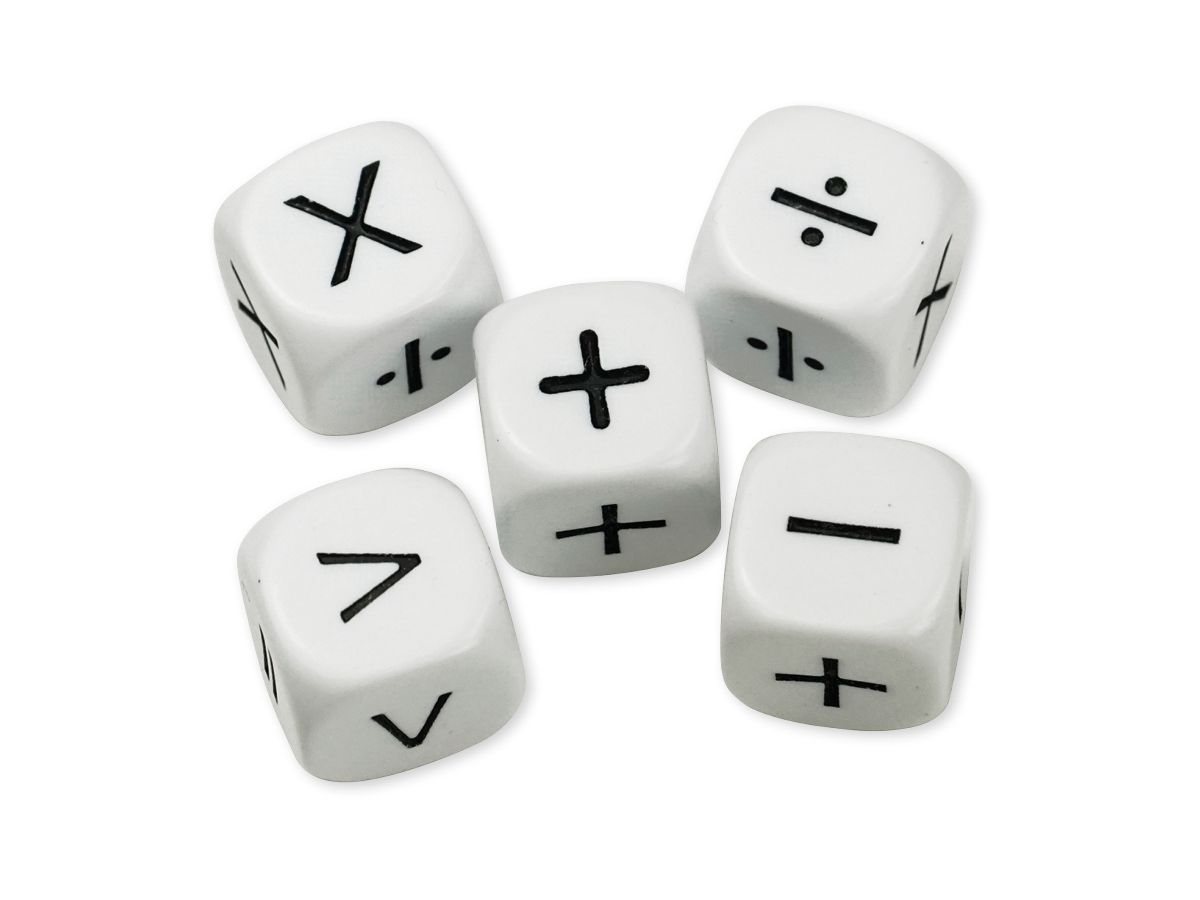 TIMETEX Set di dadi matematici 93555 16mm 5 pezzi (4055218935558)