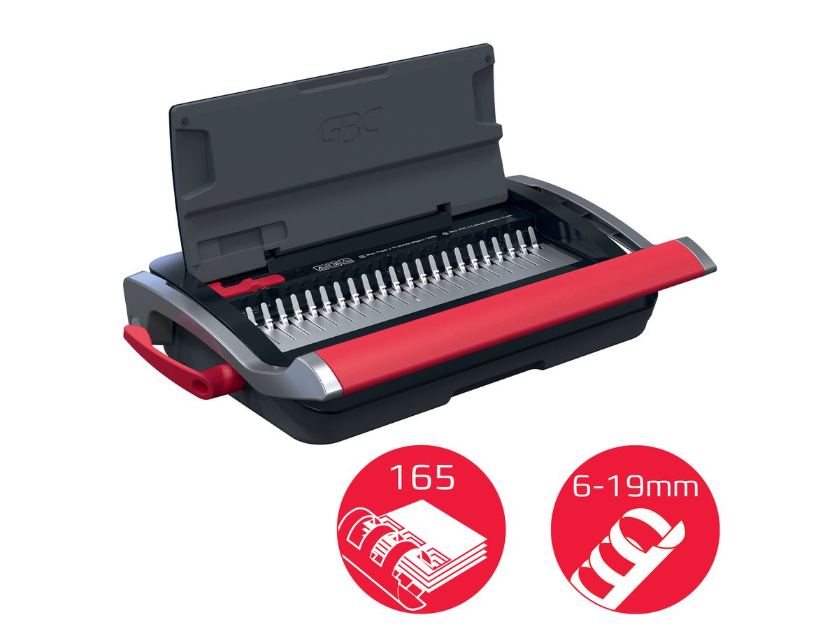 GBC Plastikbindegerät CombBind A4 4410061 CB15, 165 Seiten (5028252644464)