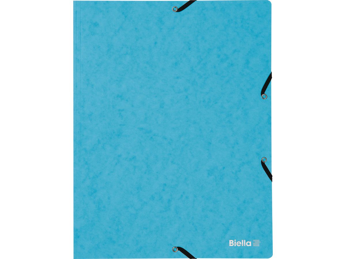 BIELLA Gummibandmappe A4 17840106U hellblau, 355gm2 200 Bl. (7611365426119)