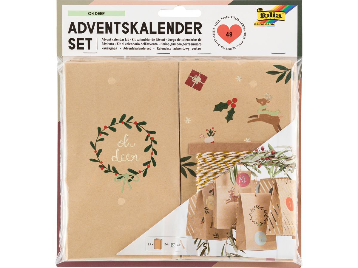FOLIA Adventskalender Set 9387 OH DEER (4001868129625)
