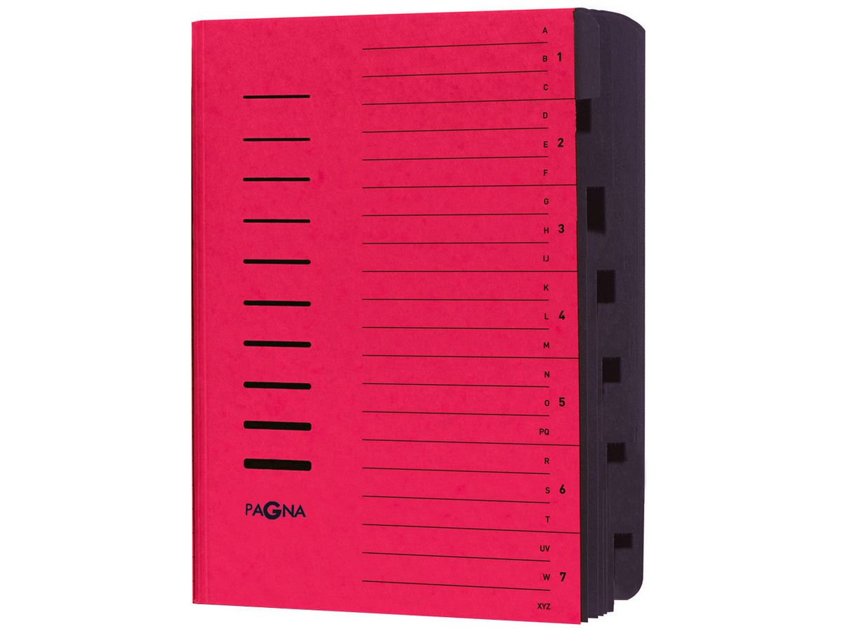 PAGNA Ordnungsmappe A4 24081-01 rot 7 Fächer (4013951002128)